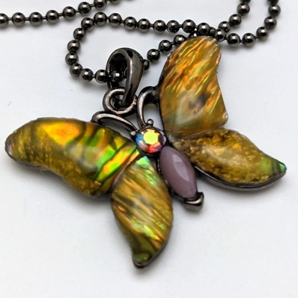 Vintage Aurora Butterfly Y2K Necklace